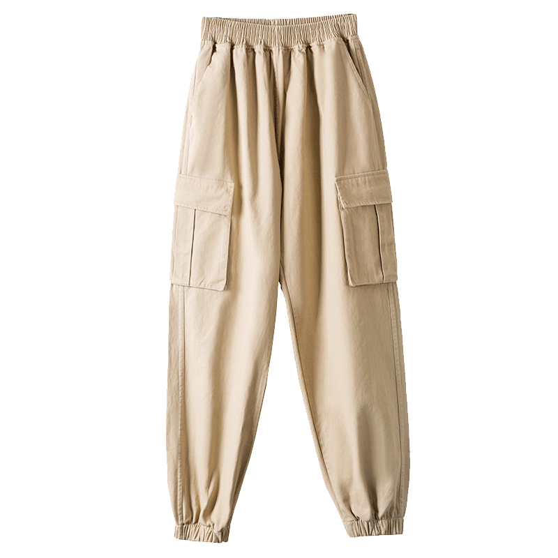 Damskie Spodnie Kupię Piękny Sportowe Slim Fit Spodnie Cargo Szerokie Khaki