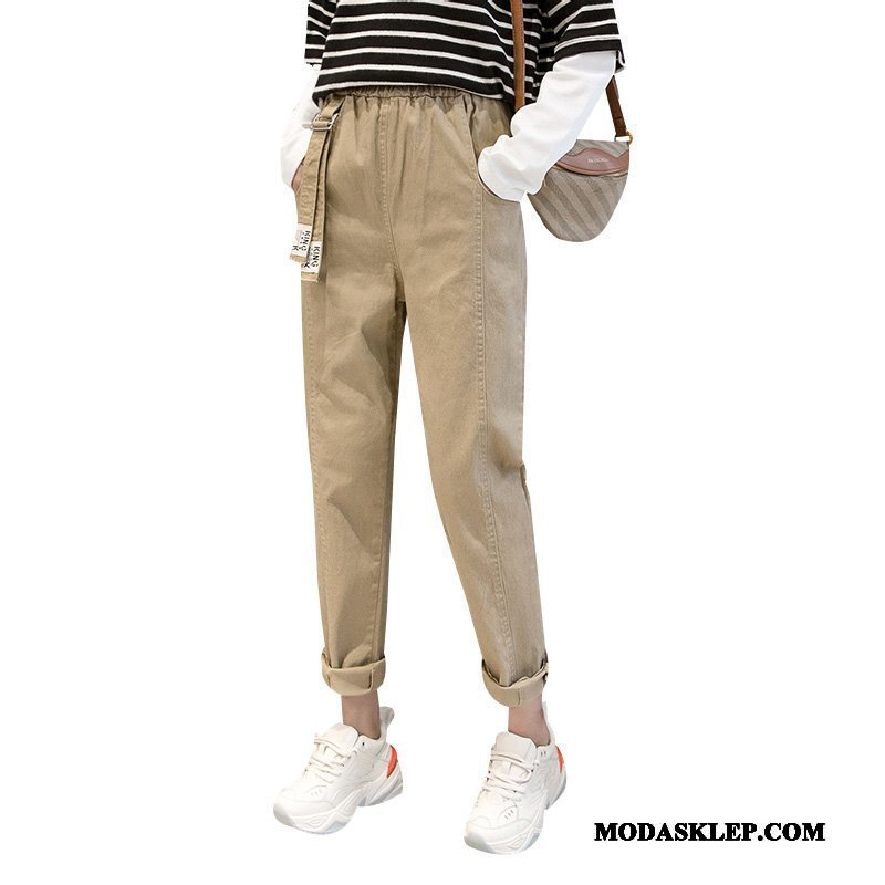 Damskie Spodnie Sprzedam Wysoki Stan Casual Super Nowy Wiosna Khaki