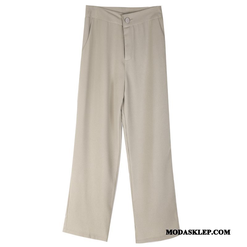 Damskie Spodnie Tanie Nowy Moda 2019 Eleganckie Damska Khaki