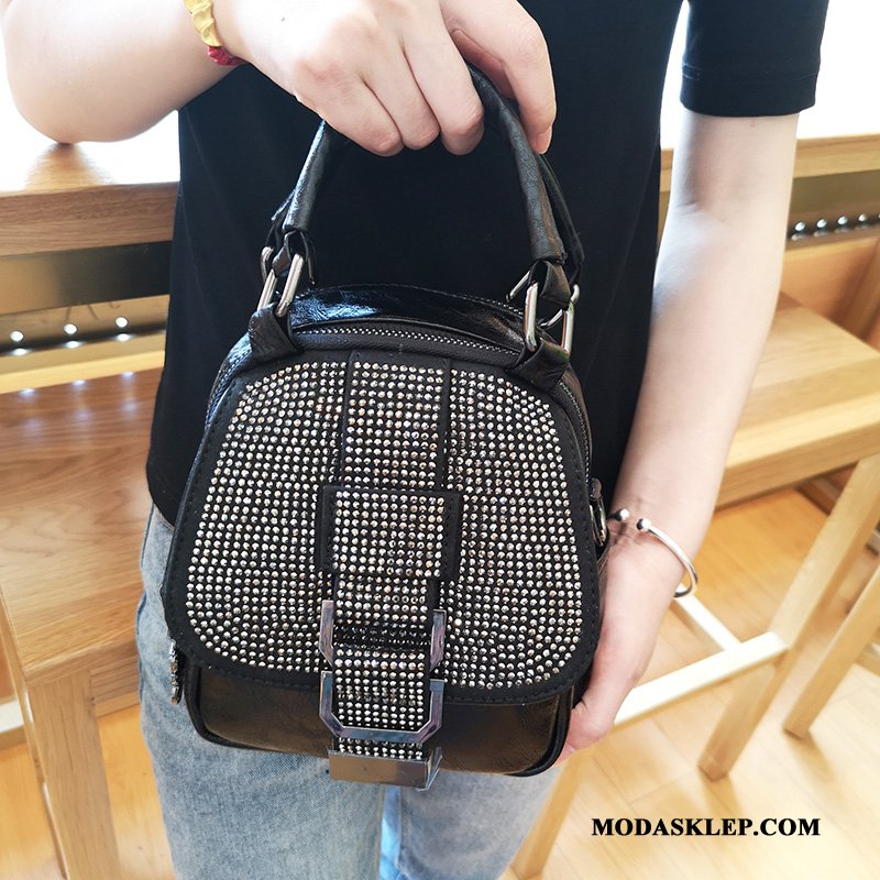 Damskie Torebki Sklep Nowy Torba Na Ramię Rhinestone Popularny Trendy Czarny