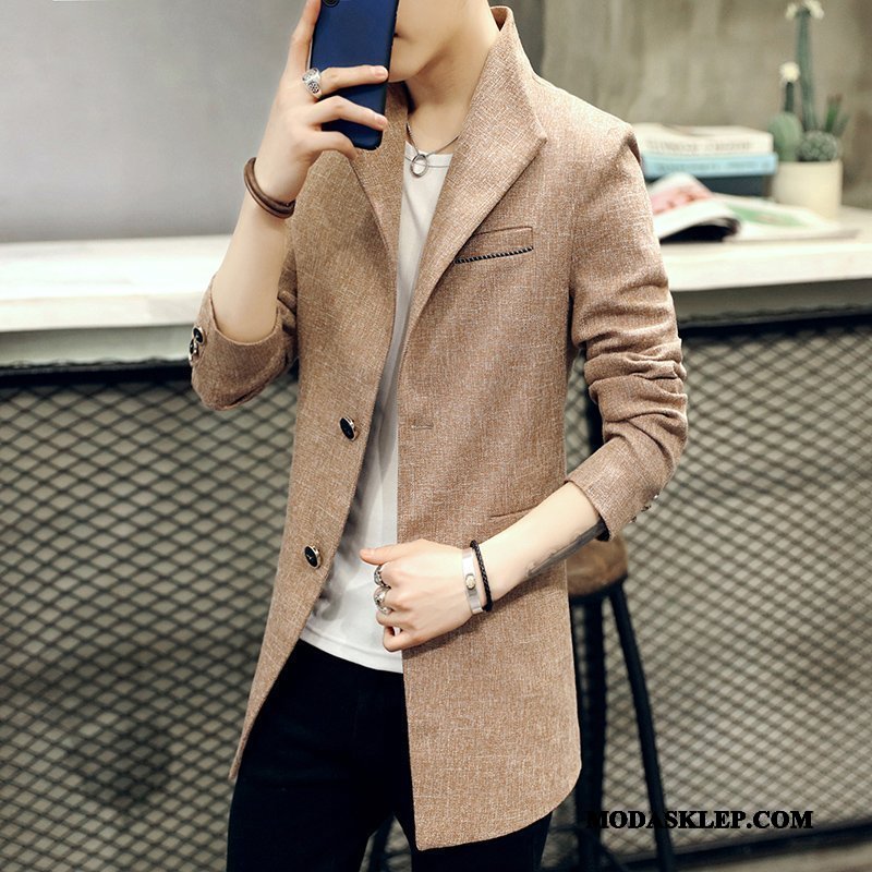 Męskie Blazer Online Męska Casual 2019 Tendencja Garnitur Jasny