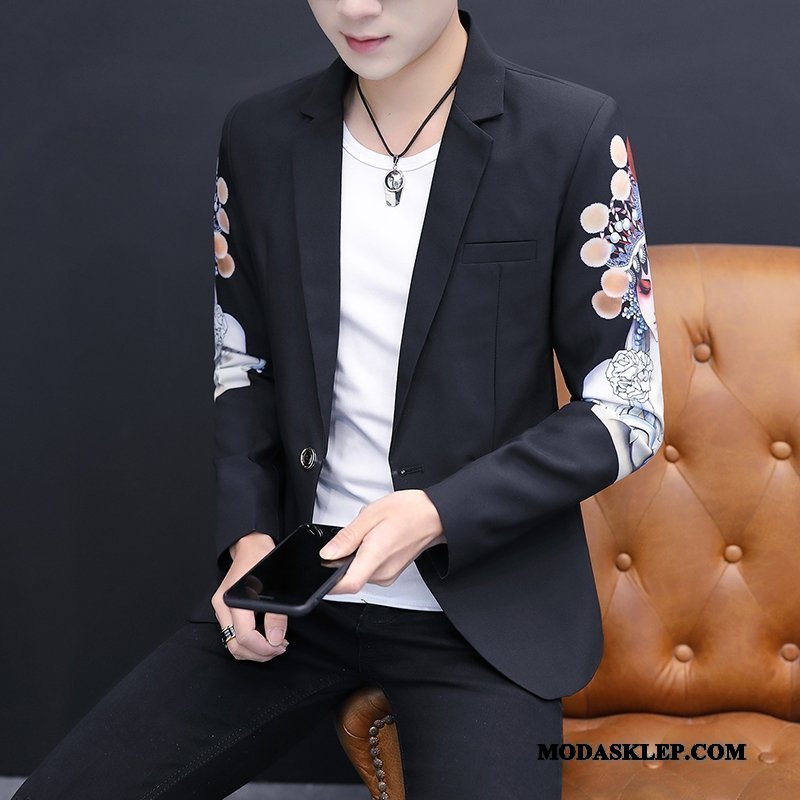 Męskie Blazer Sprzedam Slim Fit Piękny Student Męska 2019 Czarny