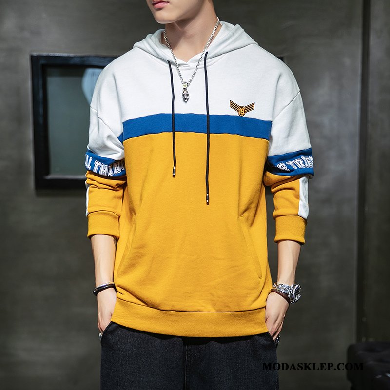 Męskie Bluza Z Kapturem Sprzedam Casual Jesień Wiosna Męska Bluzy Z Kapturem Żółty