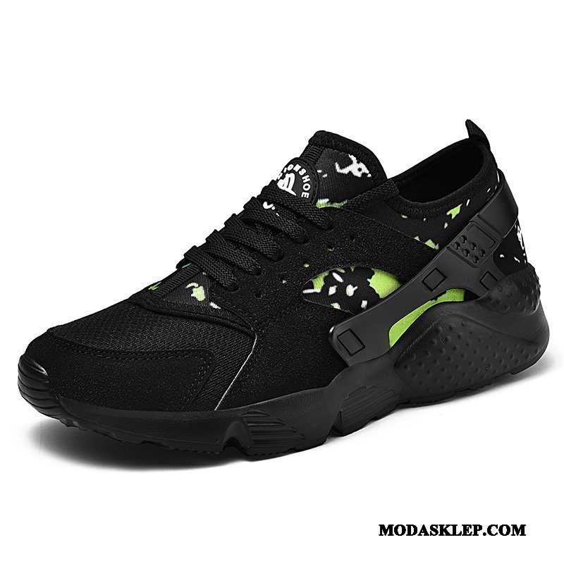 Męskie Buty Sportowe Dyskont Oddychające Tendencja Wiosna Buty Do Biegania Siatkowe Czarny