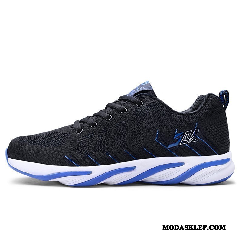 Męskie Buty Sportowe Sklep 2019 Oddychające Casual Buty Do Biegania Fitness Czarny