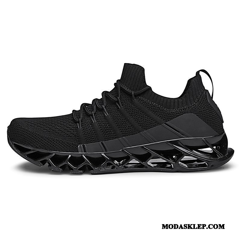 Męskie Buty Sportowe Tanie 2019 Antypoślizgowe Męska Fitness Buty Do Biegania Czarny