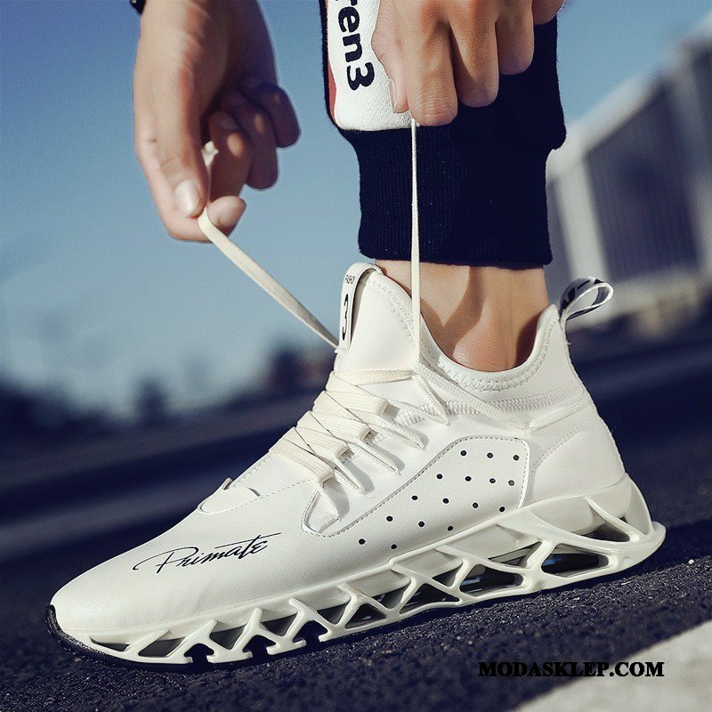 Męskie Buty Sportowe Tanie Buty Do Biegania Wiosna Męska 2019 Casual Biały