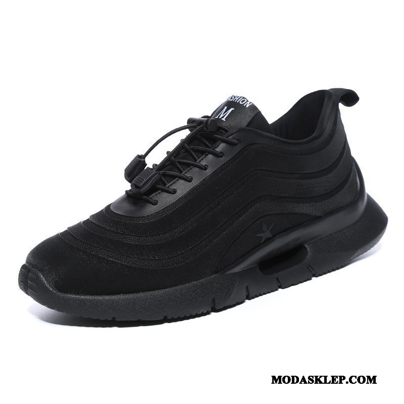 Męskie Buty Sportowe Tanie Tendencja Casual Oddychające Buty Na Deskorolke Trampki Czarny