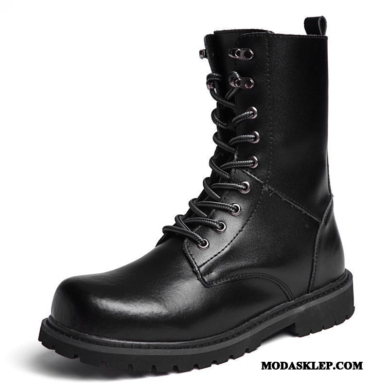 Męskie Czyścibut Sprzedam Outdoor Wysokie Jesień Martin Botki Buty Czarny
