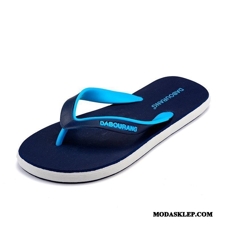 Męskie Japonki Dyskont Kapcie Buty Męska Plażowe Casual Niebieski