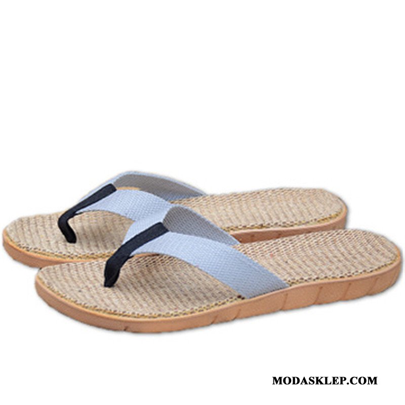 Męskie Japonki Kup Vintage Buty Kapcie Outdoor Męska Niebieski