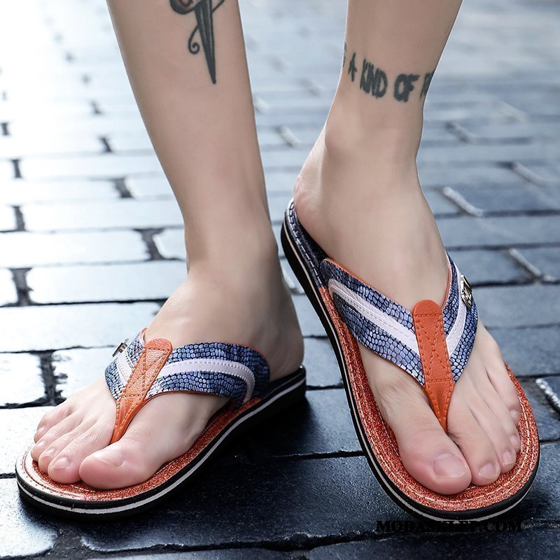 Męskie Japonki Sprzedam Buty 2019 Student Antypoślizgowe Lato Oranż