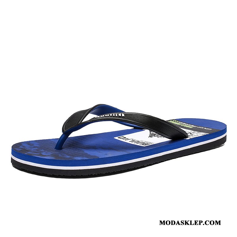 Męskie Japonki Tanie Outdoor Plażowe Student Buty Tendencja Niebieski