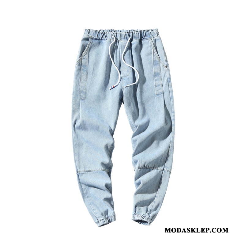 Męskie Jeansy Sprzedam Nowy Męska Slim Fit Lato Tendencja Niebieski