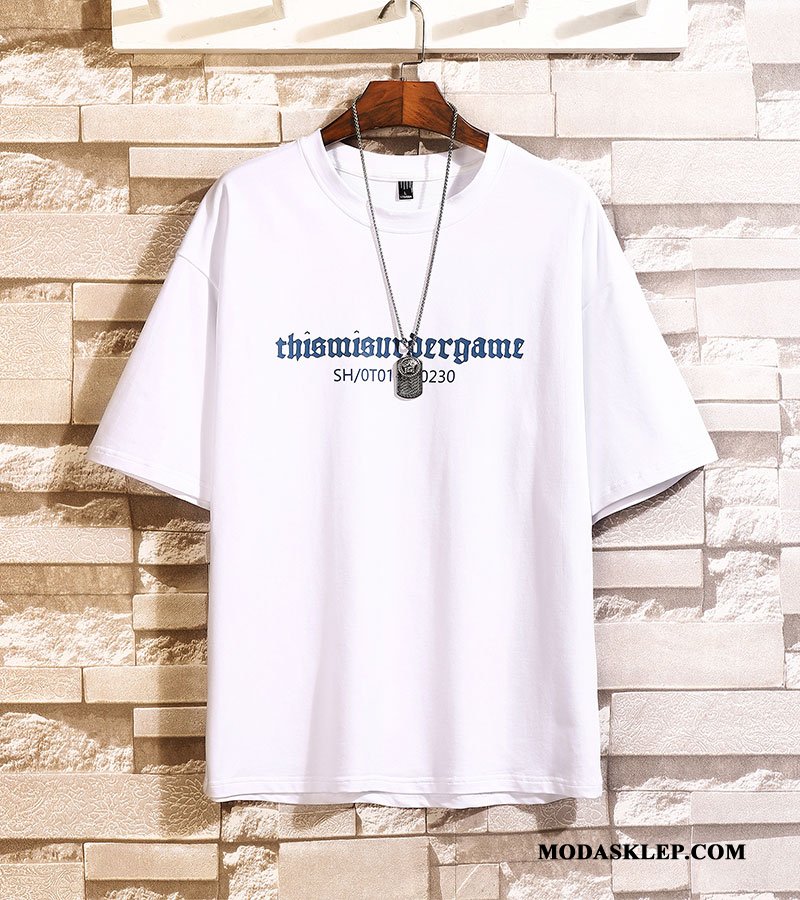 Męskie Koszulki Na Sprzedaż Casual Męska Modna Marka T-shirt Krótki Rękaw Biały