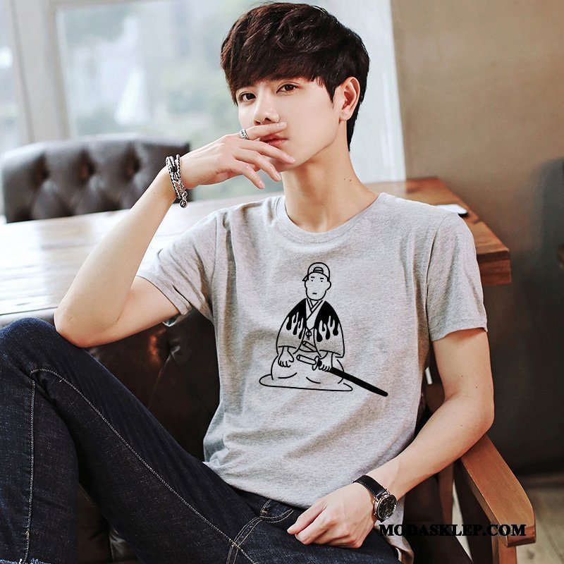 Męskie Koszulki Sklep Lato Topy T-shirt 2019 Moda Szary
