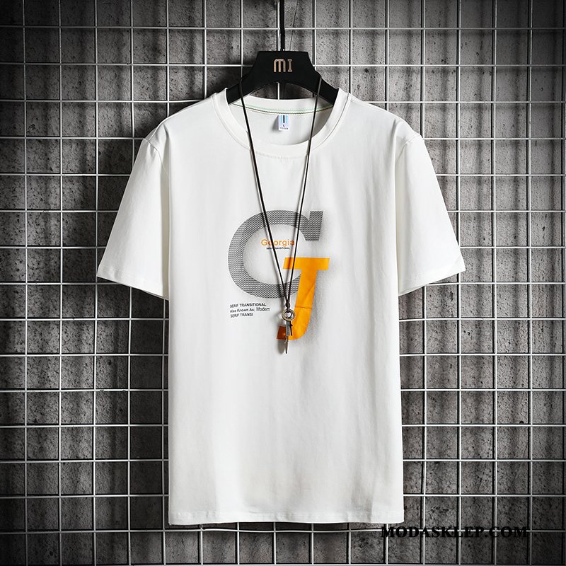 Męskie Koszulki Sprzedam T-shirt Nowy Tendencja Piękny Student Biały