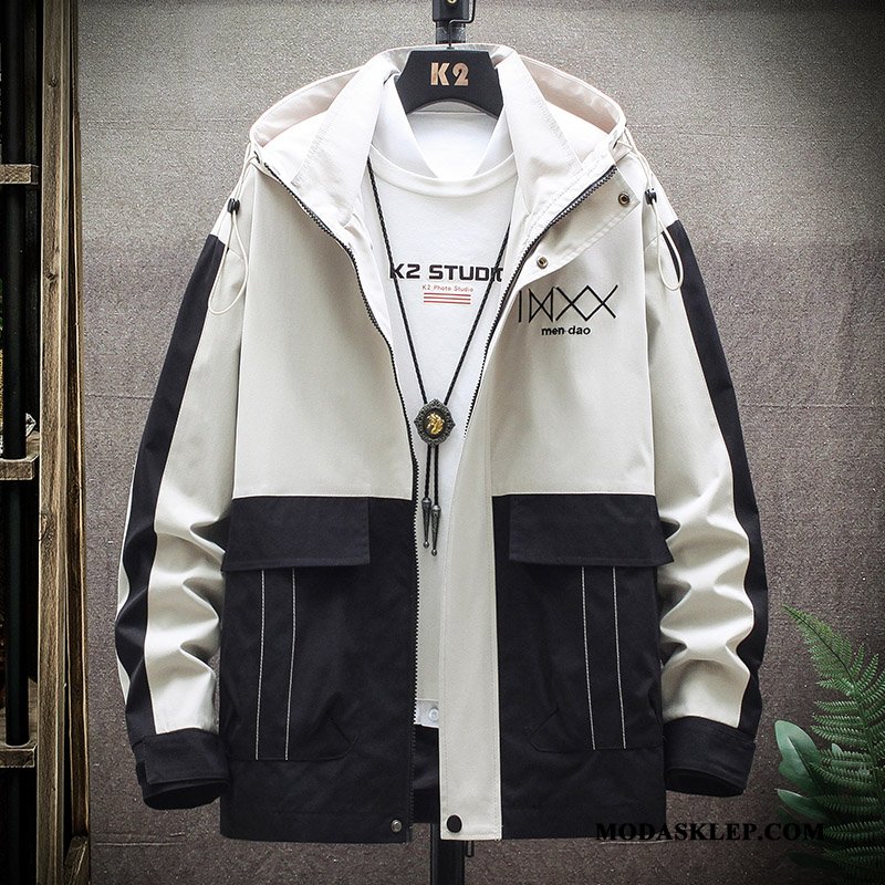 Męskie Kurtki Oferta Casual Kurtka Tendencja Nowy Męska Beżowy