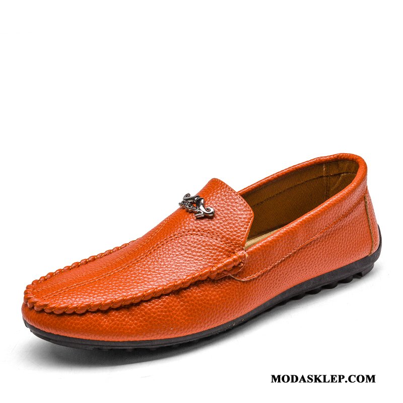 Męskie Mokasyny Dyskont Buty Lato Wszystko Pasuje Wiosna Tendencja Oranż