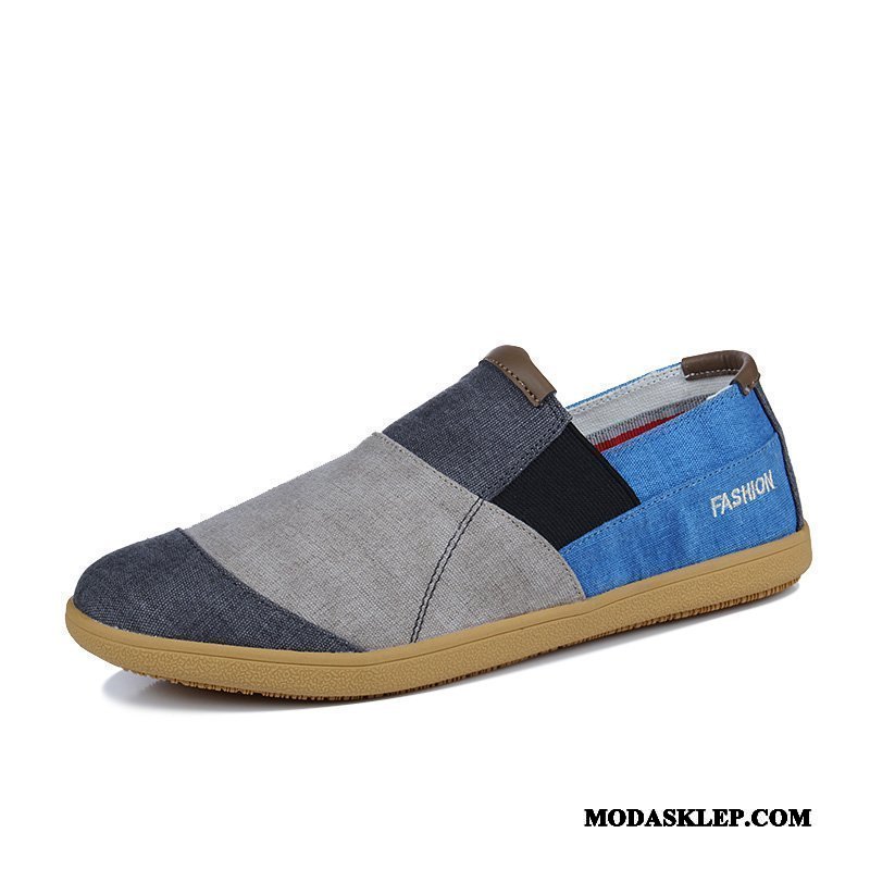 Męskie Mokasyny Kupię Tendencja Canvas Buty Wiosna Buty Żeglarskie Niebieski