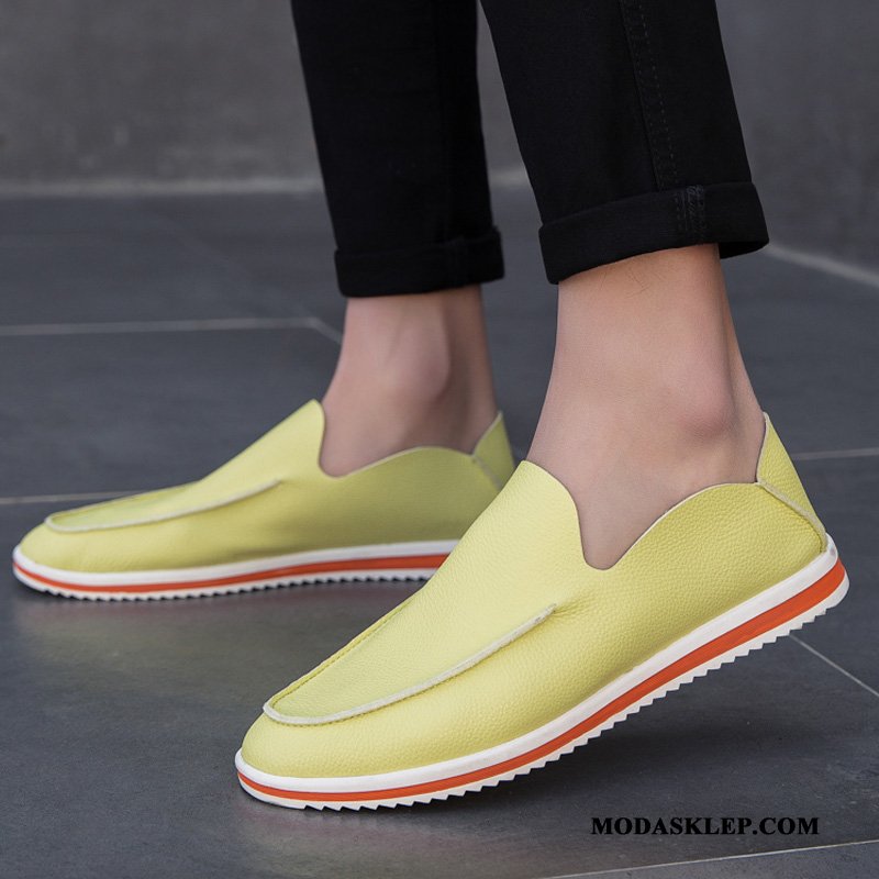Męskie Mokasyny Na Sprzedaż Casual Skóra Skórzane Buty Tendencja Męska Zielony