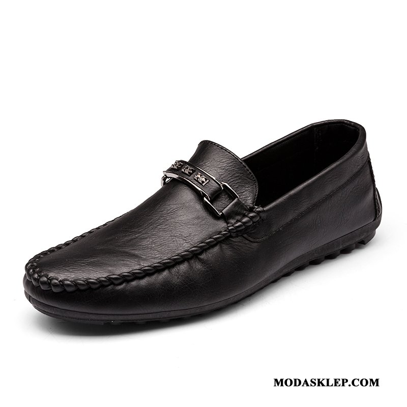 Męskie Mokasyny Online 2019 Tendencja Dla Kierowców Slip On Casual Czarny