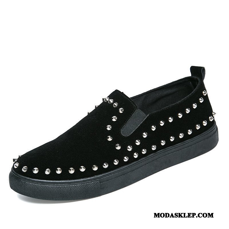 Męskie Mokasyny Online Buty Na Deskorolke Wszystko Pasuje Tendencja Męska Slip On Czarny Czerwony