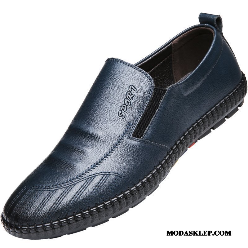 Męskie Mokasyny Online Duży Buty Żeglarskie Casual Miękka Podeszwa Duży Rozmiar Granatowy