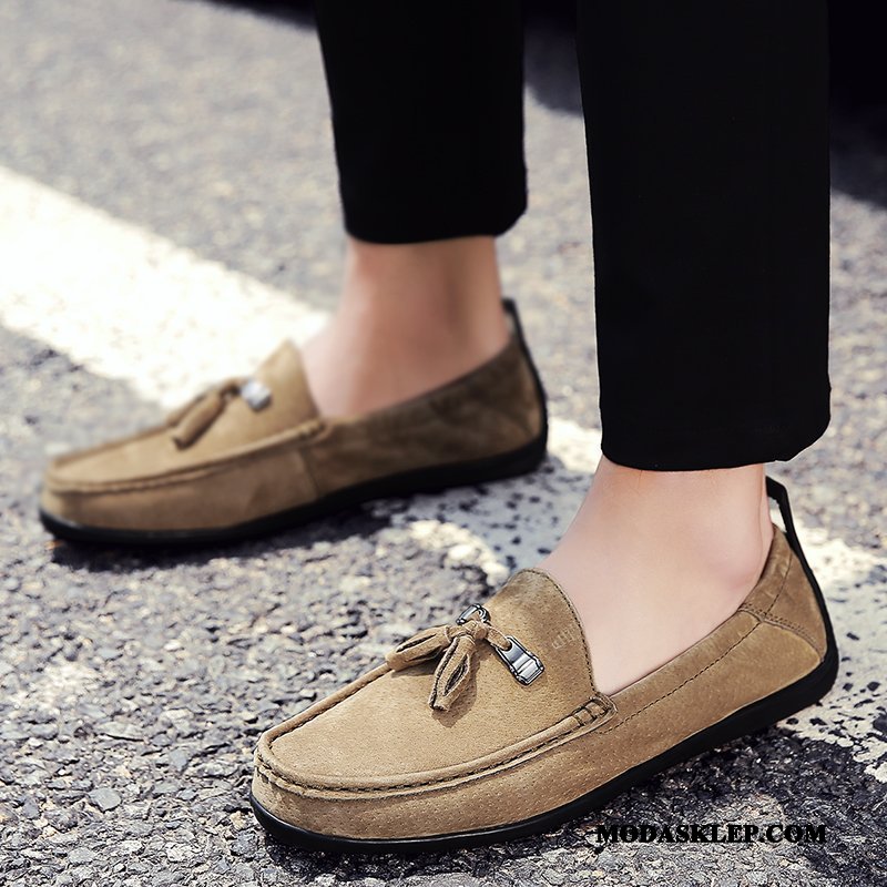 Męskie Mokasyny Sprzedam 2019 Moda Skórzane Buty Osobowość Tendencja Khaki