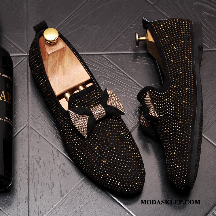 Męskie Mokasyny Sprzedam Męska Loafers Moda Casual Buty Na Deskorolke Złoty