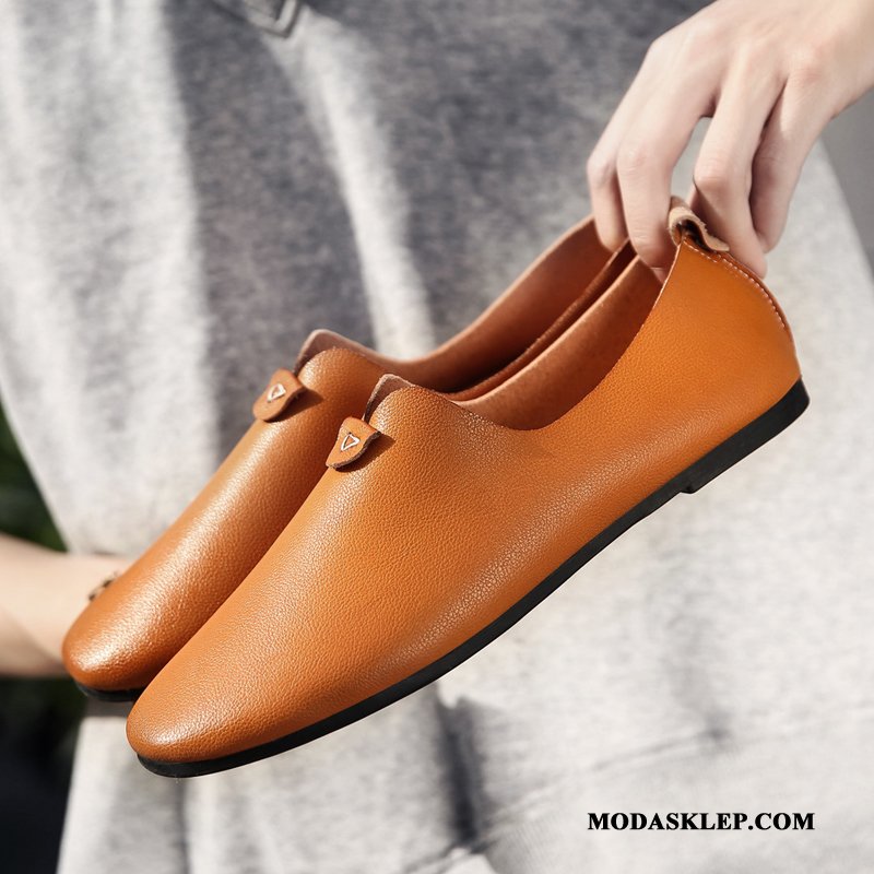 Męskie Mokasyny Sprzedam Slip On Wszystko Pasuje Miękka Podeszwa Lato Casual Brązowy