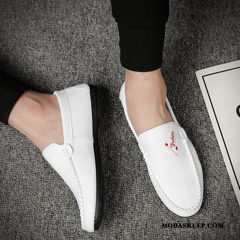 Męskie Mokasyny Tanie Buty Buty Żeglarskie Slip On Lato Casual Biały