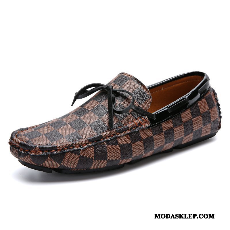 Męskie Mokasyny Tanie Męska Slip On Buty Buty Żeglarskie Proste Brązowy