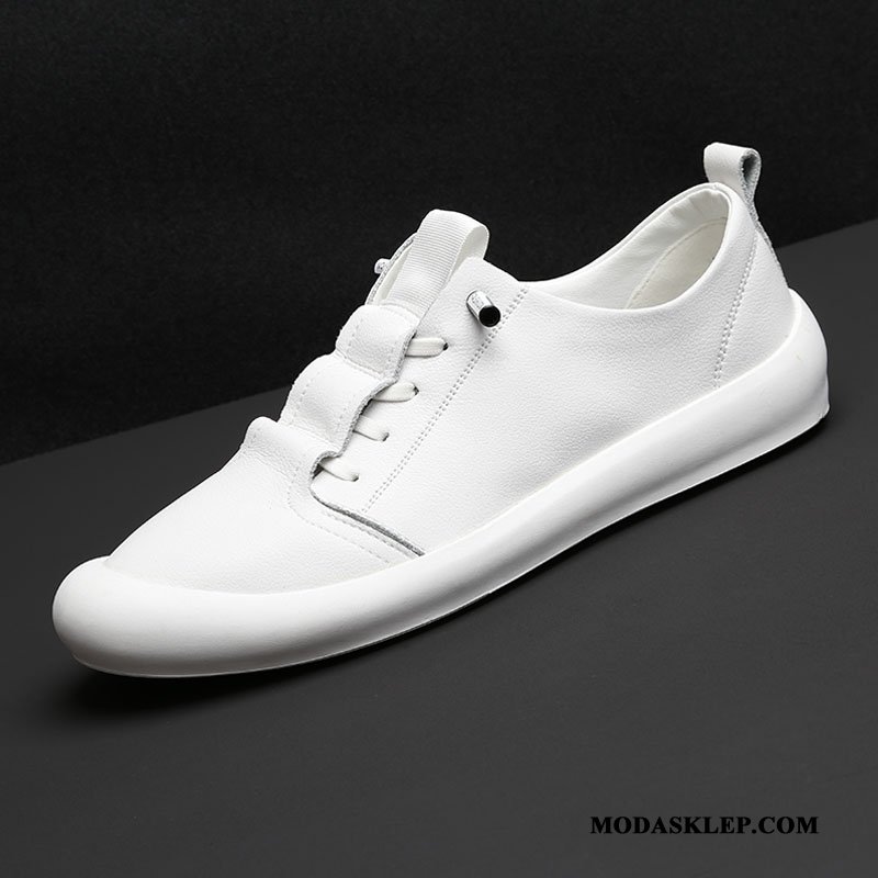 Męskie Mokasyny Tanie Oddychające Miękka Podeszwa Casual Loafers Buty Biały