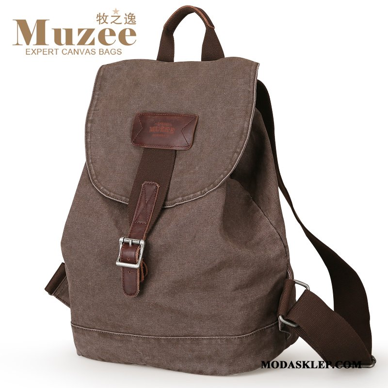 Męskie Plecak Kup Płótno Casual Męska Mały Trendy Ciemno