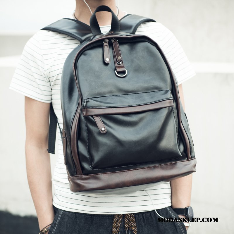 Męskie Plecak Oferta Młodzież Trendy Moda Outdoor Casual Czarny