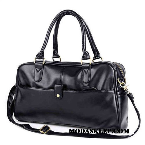 Męskie Plecak Podróżny Oferta Trendy Skóra Casual Męska Torba Podróżna Czarny