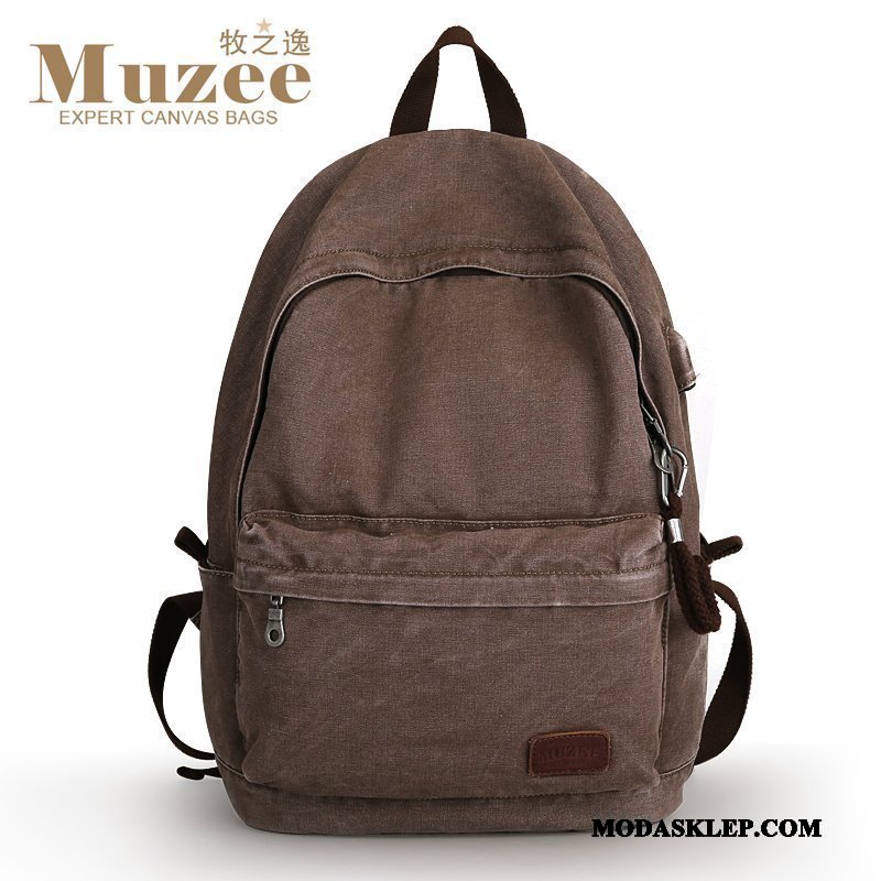 Męskie Plecak Podróżny Online Moda Tornister Szkolny Torba Na Komputer Męska Casual Brązowy