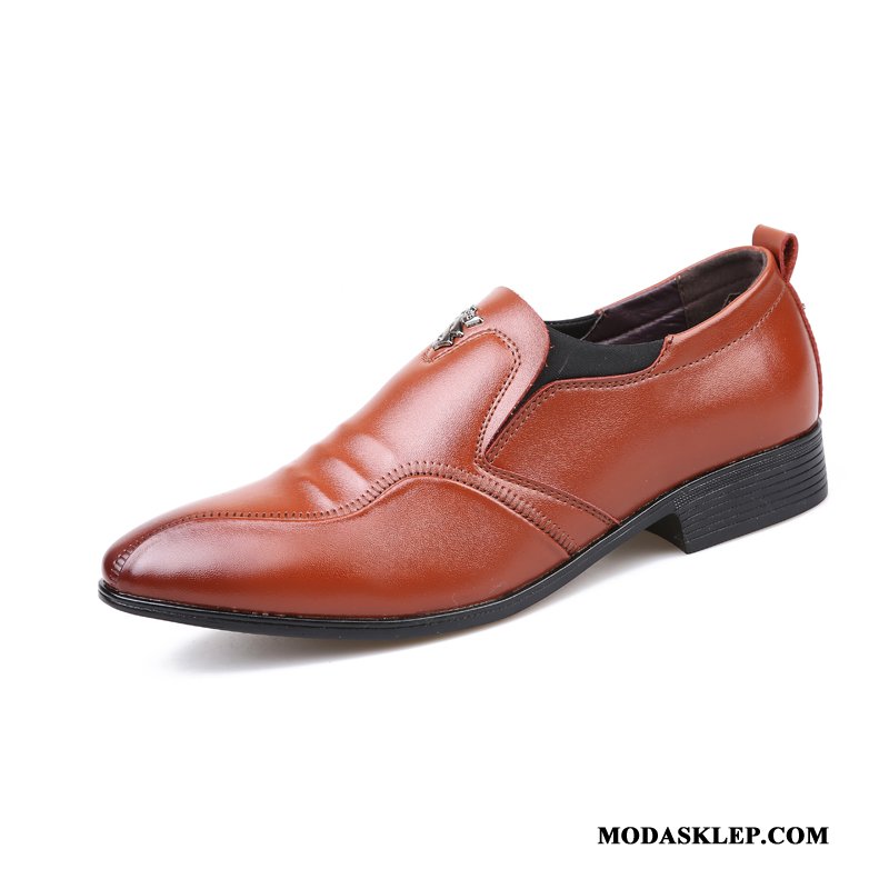 Męskie Półbuty Wizytowe Kupię Młodzież Oddychające Sukienka Casual Slip On Brązowy Czarny