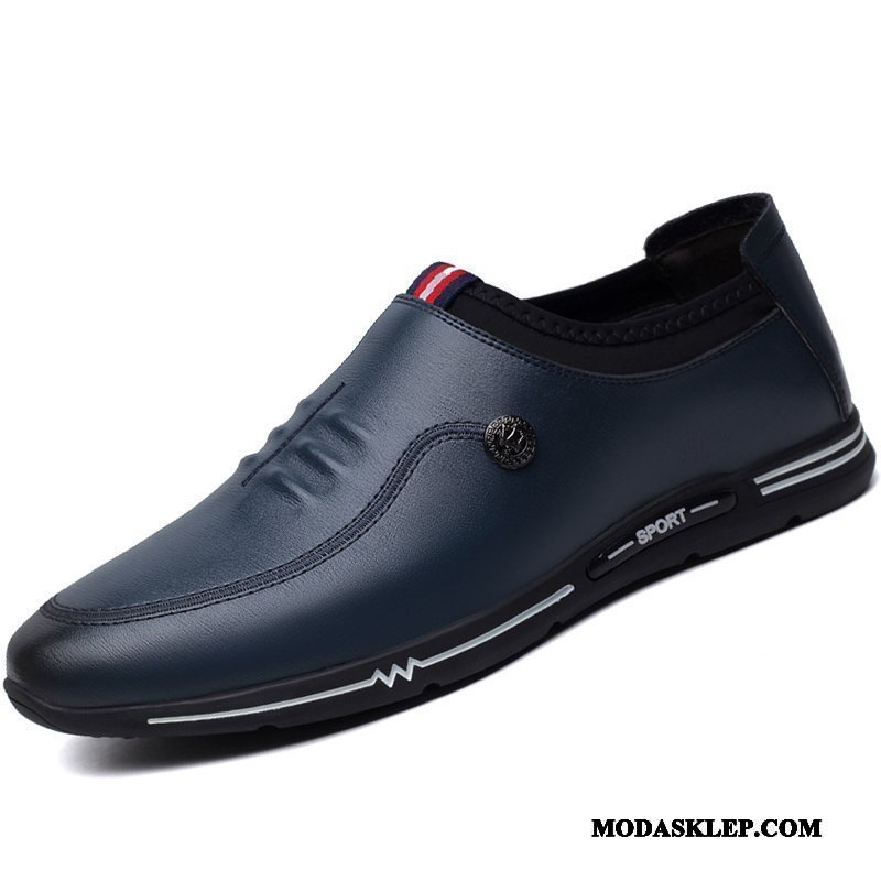Męskie Półbuty Wizytowe Oferta Dla Kierowców Slip On Tendencja Casual Moda Granatowy