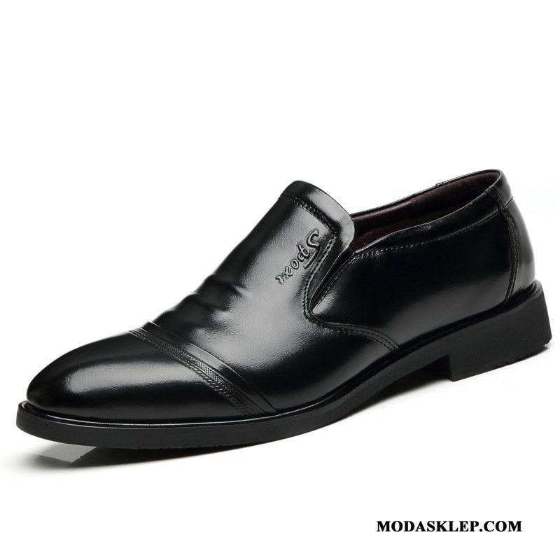 Męskie Półbuty Wizytowe Online Casual Skórzane Buty Męska Prawdziwa Skóra Slip On Brązowy Czarny Żółty