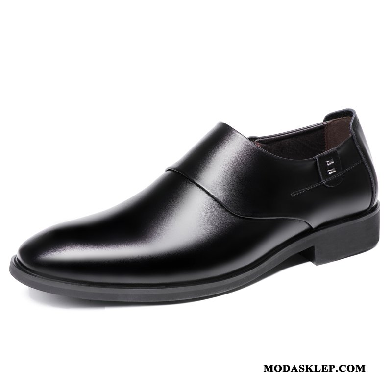 Męskie Półbuty Wizytowe Sprzedam Skórzane Buty Casual Męska Biznes Tendencja Czarny