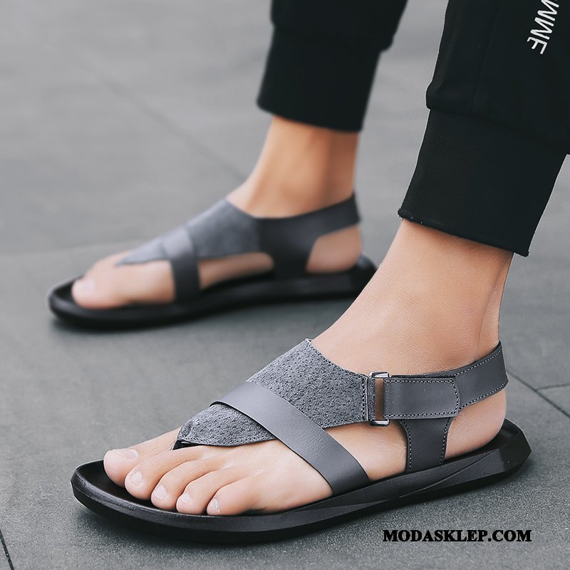 Męskie Sandały Kup 2019 Osobowość Męska Japonki Buty Szary