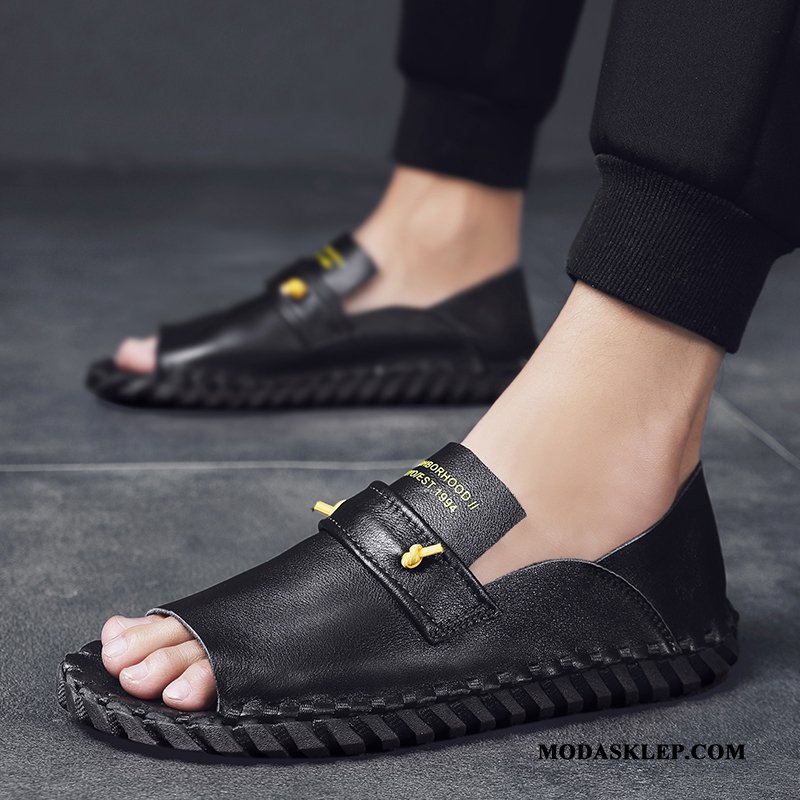 Męskie Sandały Kupię Kapcie Casual Buty Tendencja Antypoślizgowe Czarny