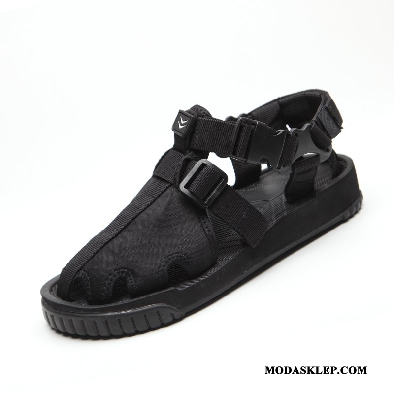 Męskie Sandały Online Outdoor Lato 2019 Buty Rzym Czarny