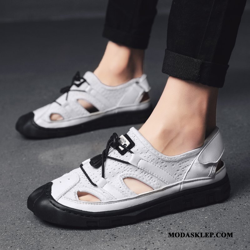 Męskie Sandały Sprzedam Casual Plażowe Lato Buty Student Biały