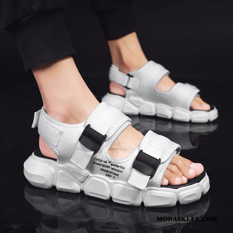 Męskie Sandały Sprzedam Nastolatek Buty Wszystko Pasuje Tendencja Z Grubą Podeszwą Biały