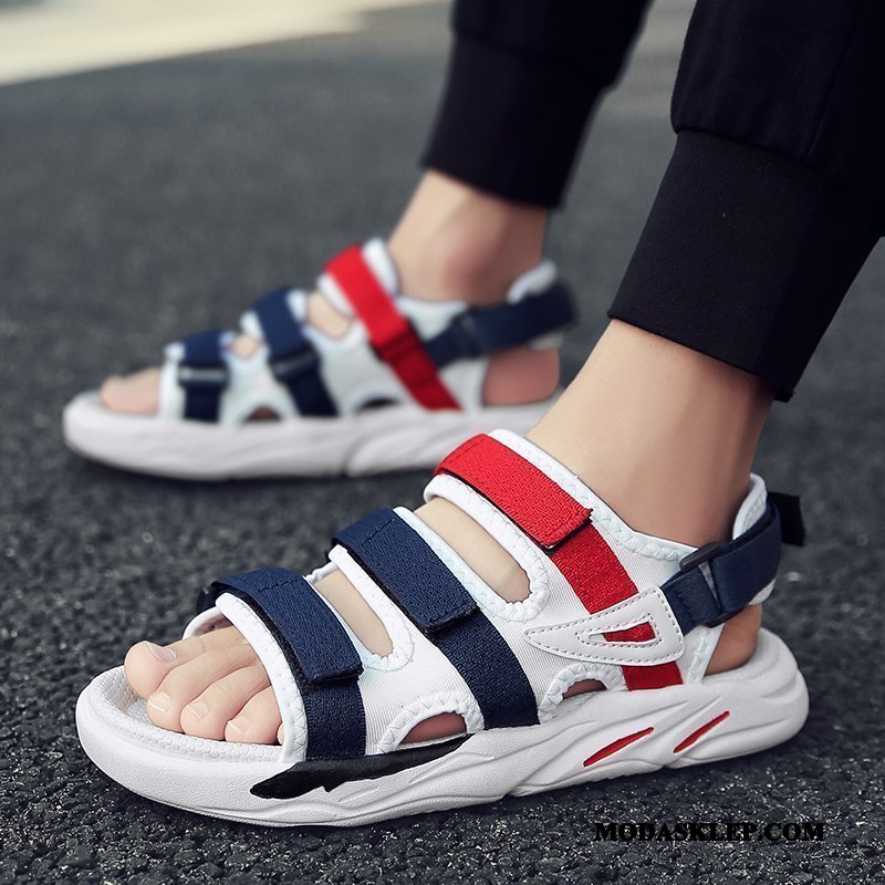 Męskie Sandały Sprzedam Plażowe Buty 2019 Tendencja Student Biały