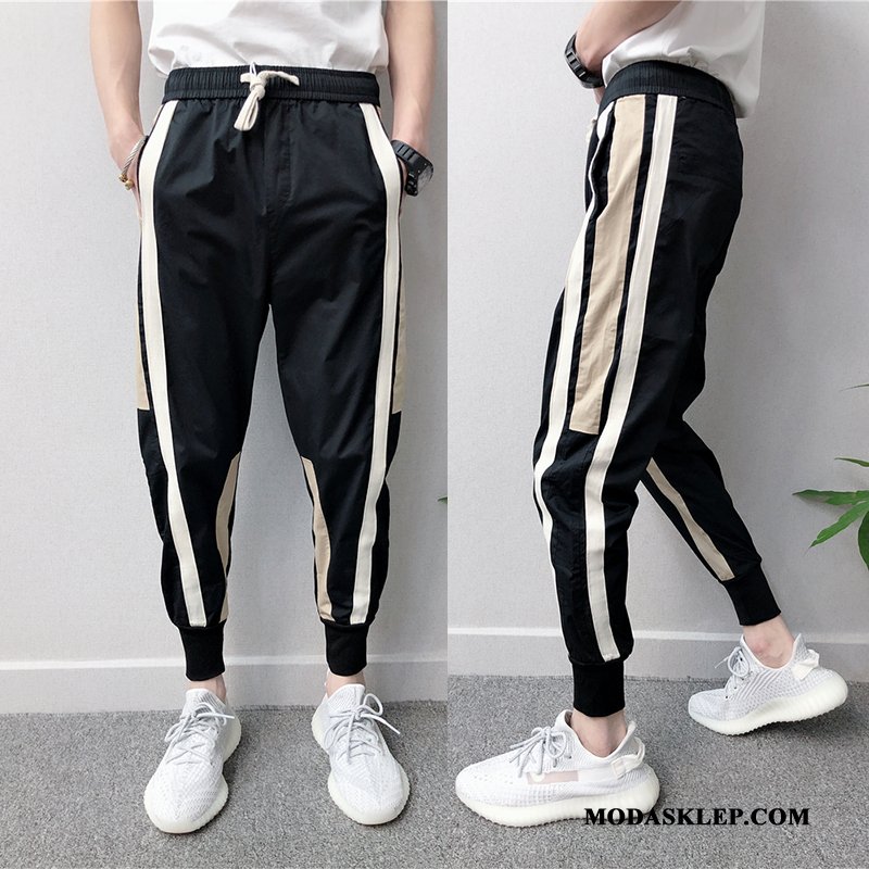 Męskie Spodnie Kupię Harlan Sportowe Slim Fit Lato Casualowe Spodnie Czarny