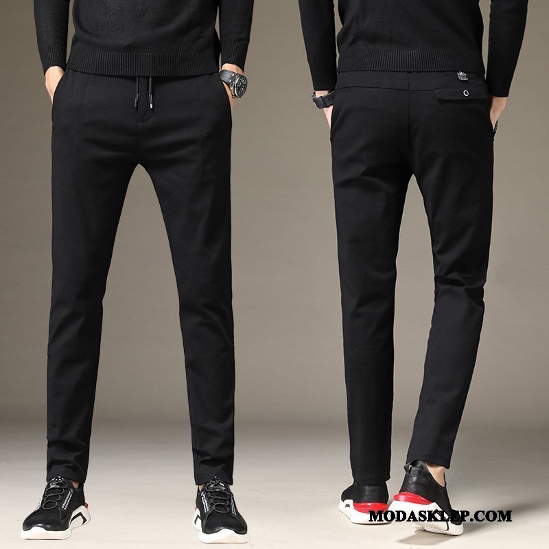 Męskie Spodnie Kupię Nowy Slim Fit Męska Casualowe Spodnie Jesień Czarny